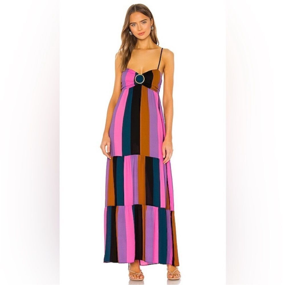 Show Me Your MuMu Juniper Color-Blocked Maxi Dress Size XS